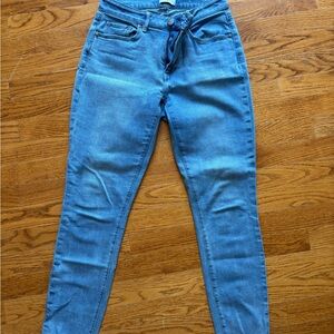 LOFT Women's Light Blue Curvy Skinny Jeans